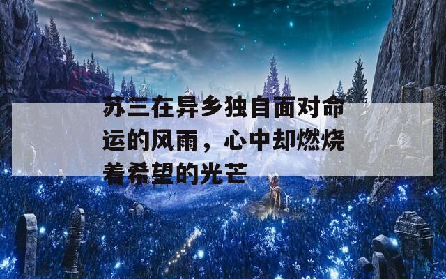 苏三在异乡独自面对命运的风雨，心中却燃烧着希望的光芒