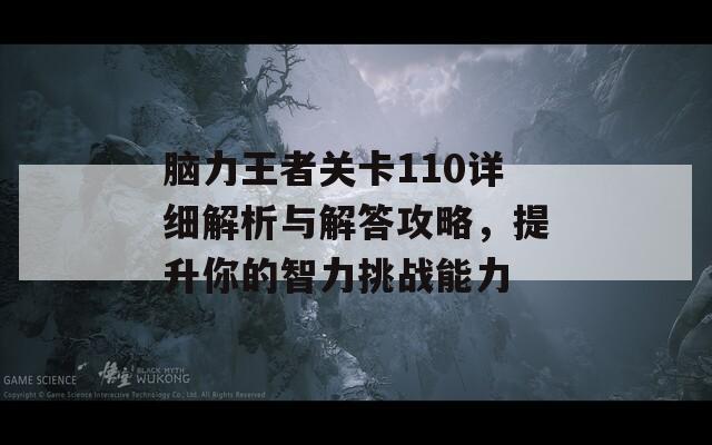脑力王者关卡110详细解析与解答攻略，提升你的智力挑战能力