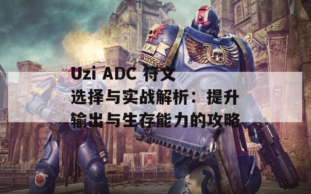 Uzi ADC 符文选择与实战解析：提升输出与生存能力的攻略