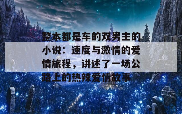 整本都是车的双男主的小说：速度与激情的爱情旅程，讲述了一场公路上的热辣爱情故事