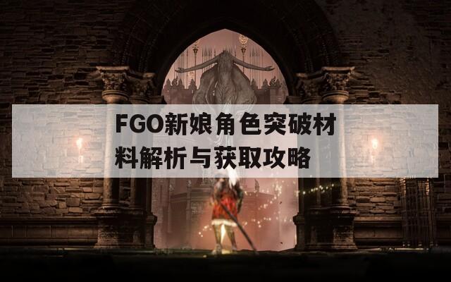 FGO新娘角色突破材料解析与获取攻略