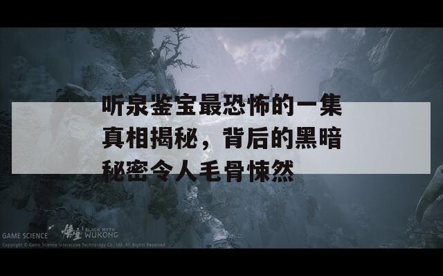 听泉鉴宝最恐怖的一集真相揭秘，背后的黑暗秘密令人毛骨悚然
