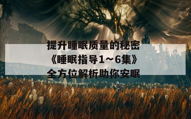 提升睡眠质量的秘密 《睡眠指导1∽6集》全方位解析助你安眠