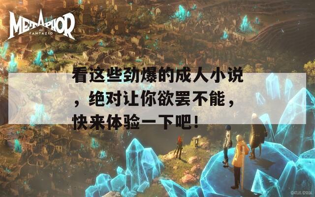 看这些劲爆的成人小说，绝对让你欲罢不能，快来体验一下吧！