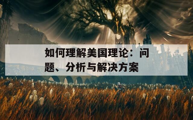 如何理解美国理论：问题、分析与解决方案