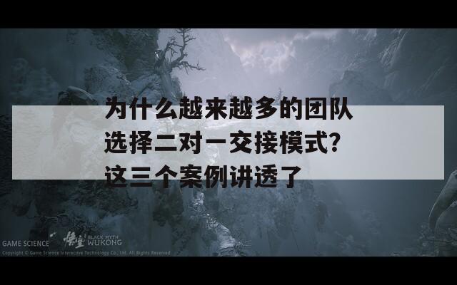 为什么越来越多的团队选择二对一交接模式？这三个案例讲透了