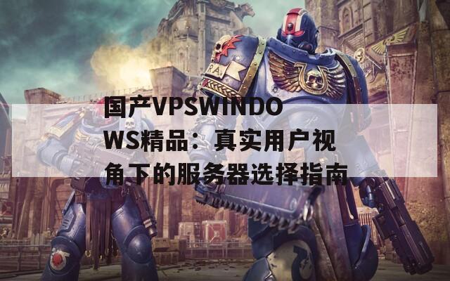 国产VPSWINDOWS精品：真实用户视角下的服务器选择指南