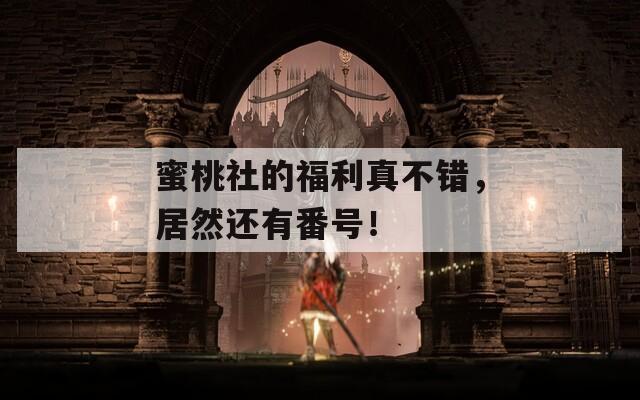 蜜桃社的福利真不错，居然还有番号！