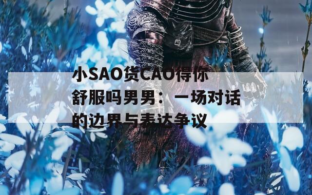 小SAO货CAO得你舒服吗男男：一场对话的边界与表达争议