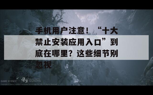 手机用户注意！“十大禁止安装应用入口”到底在哪里？这些细节别忽视