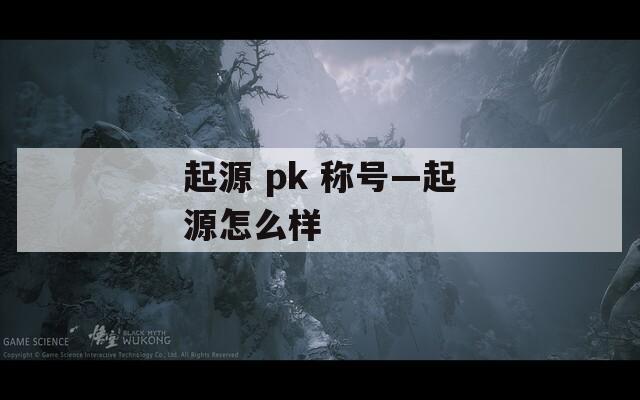 起源 pk 称号—起源怎么样