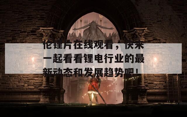 伦锂片在线观看，快来一起看看锂电行业的最新动态和发展趋势吧！