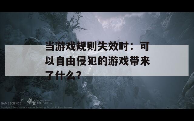 当游戏规则失效时：可以自由侵犯的游戏带来了什么？