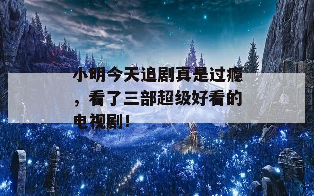 小明今天追剧真是过瘾，看了三部超级好看的电视剧！
