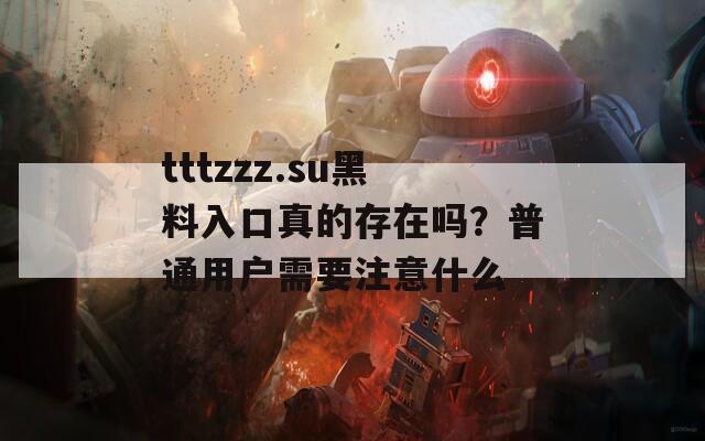 tttzzz.su黑料入口真的存在吗？普通用户需要注意什么