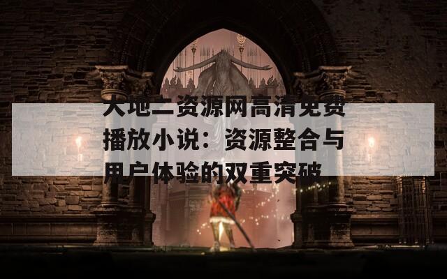 大地二资源网高清免费播放小说：资源整合与用户体验的双重突破
