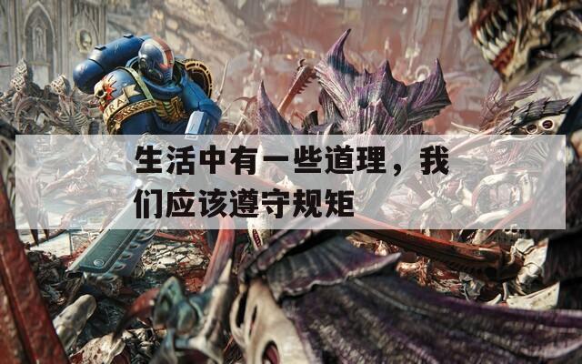 生活中有一些道理，我们应该遵守规矩