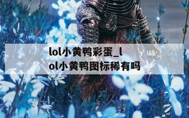 lol小黄鸭彩蛋_lol小黄鸭图标稀有吗
