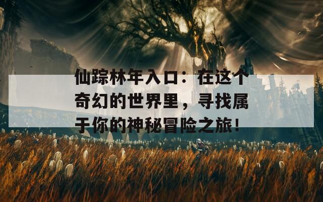 仙踪林年入口：在这个奇幻的世界里，寻找属于你的神秘冒险之旅！