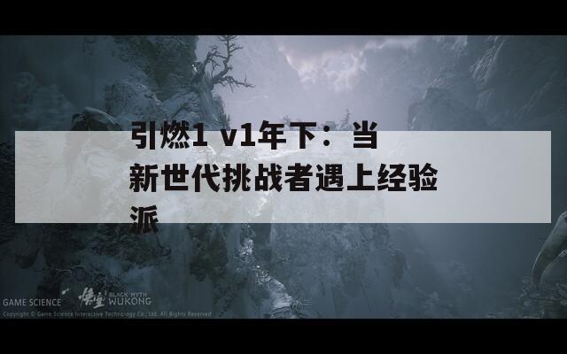 引燃1 v1年下：当新世代挑战者遇上经验派