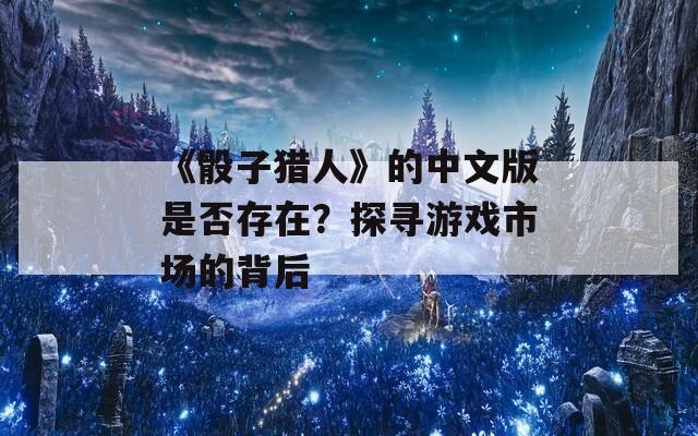 《骰子猎人》的中文版是否存在？探寻游戏市场的背后