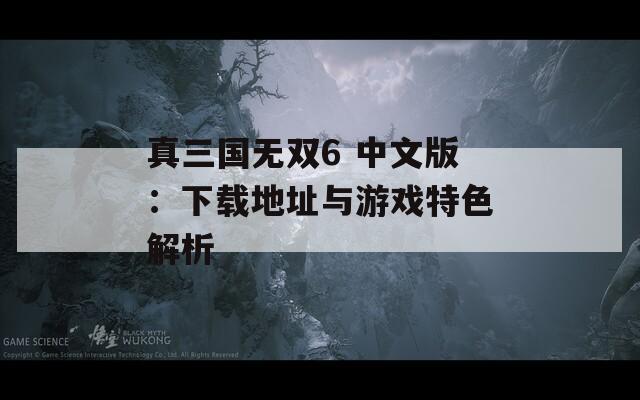 真三国无双6 中文版：下载地址与游戏特色解析