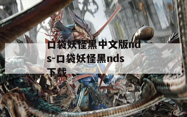 口袋妖怪黑中文版nds-口袋妖怪黑nds下载