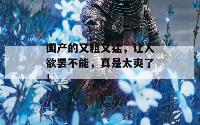 国产的又粗又猛，让人欲罢不能，真是太爽了！