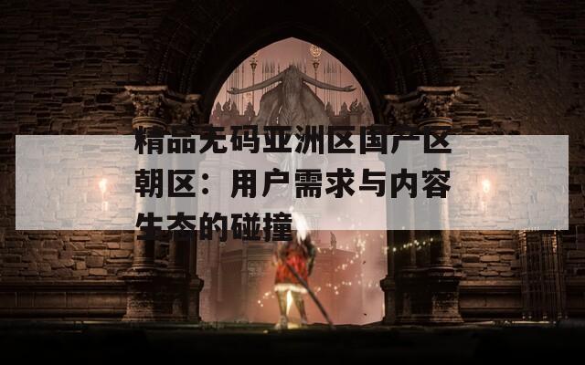 精品无码亚洲区国产区朝区：用户需求与内容生态的碰撞
