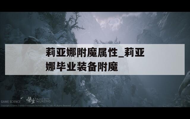 莉亚娜附魔属性_莉亚娜毕业装备附魔
