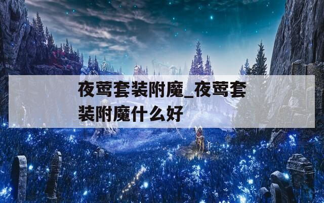 夜莺套装附魔_夜莺套装附魔什么好