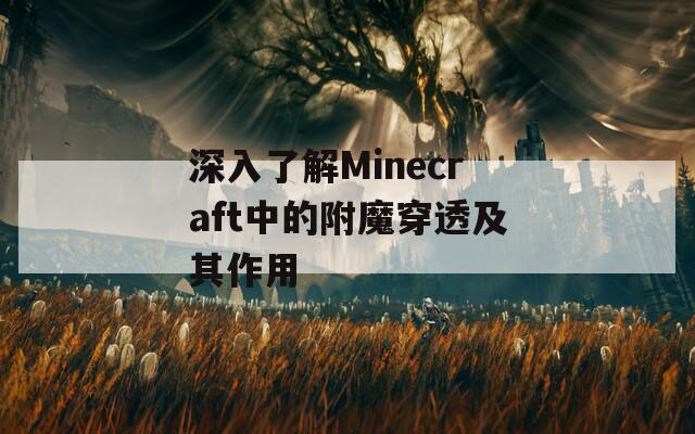 深入了解Minecraft中的附魔穿透及其作用