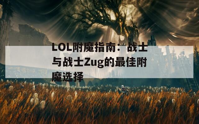 LOL附魔指南：战士与战士Zug的最佳附魔选择