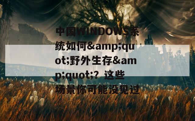 中国WINDOWS系统如何&quot;野外生存&quot;？这些场景你可能没见过