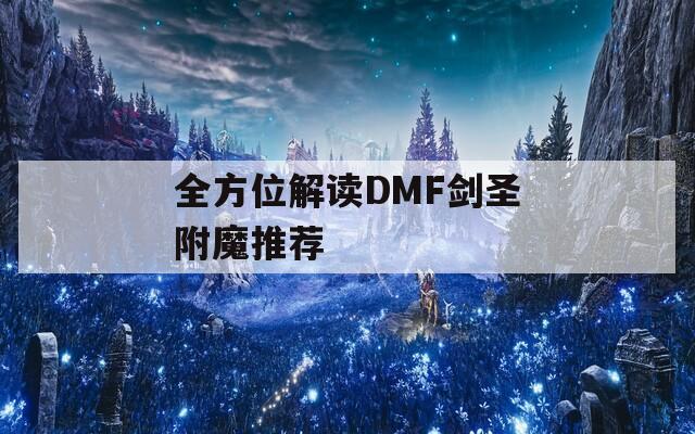 全方位解读DMF剑圣附魔推荐