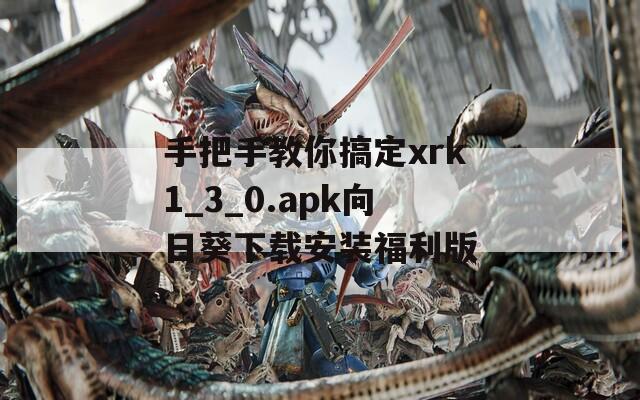 手把手教你搞定xrk1_3_0.apk向日葵下载安装福利版