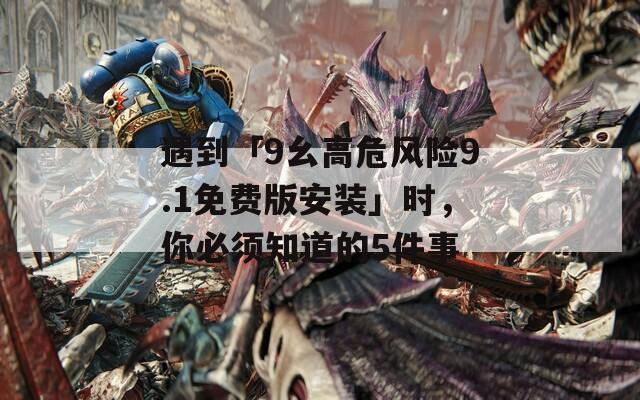 遇到「9幺高危风险9.1免费版安装」时，你必须知道的5件事