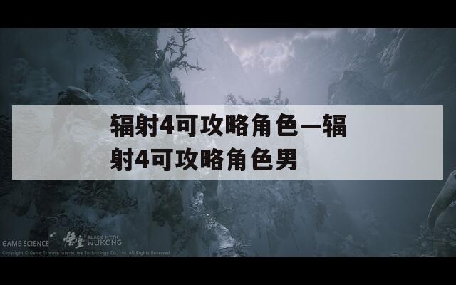 辐射4可攻略角色—辐射4可攻略角色男