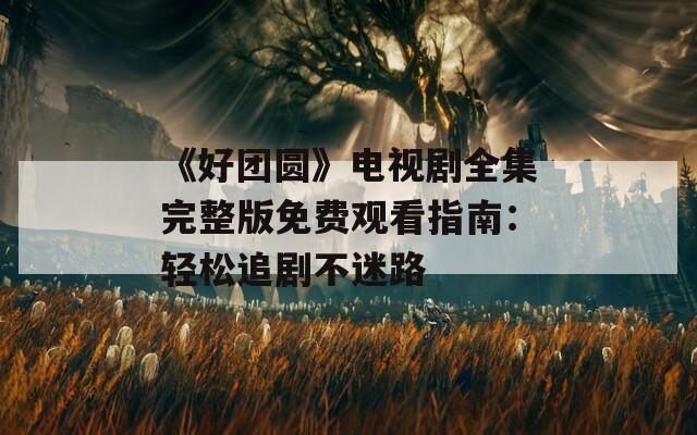 《好团圆》电视剧全集完整版免费观看指南：轻松追剧不迷路