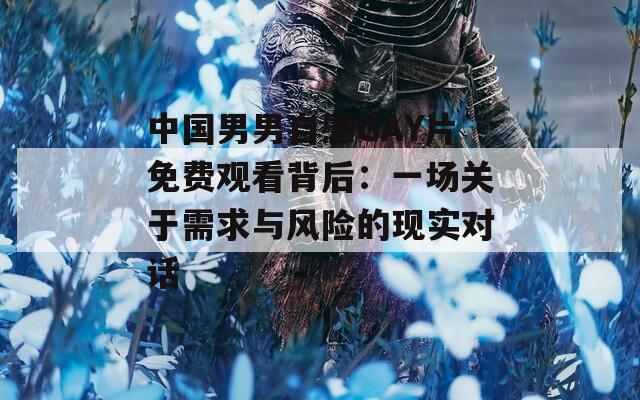 中国男男自慰GAY片免费观看背后：一场关于需求与风险的现实对话